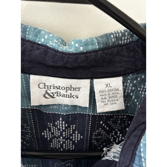 Christopher Banks Woman XL Quilted Patchwork Button Down Shacket Equestrian - Picture 4 of 5